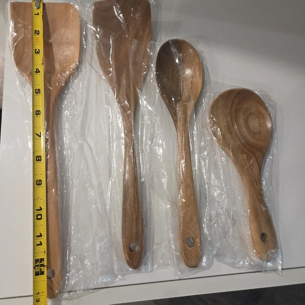Wooden Spoon And Spatula Set Of 4 Brand New